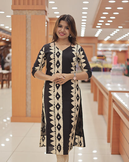 Women's Cotton Slitted Kurti-R213