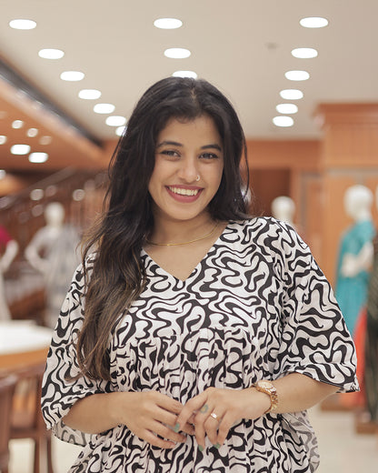Women's Zebra Print Caftan  -R222