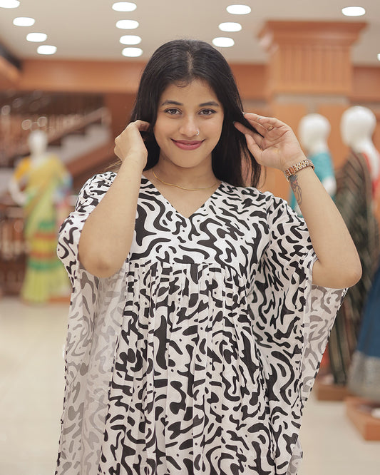 Women's Zebra Print Caftan  -R222
