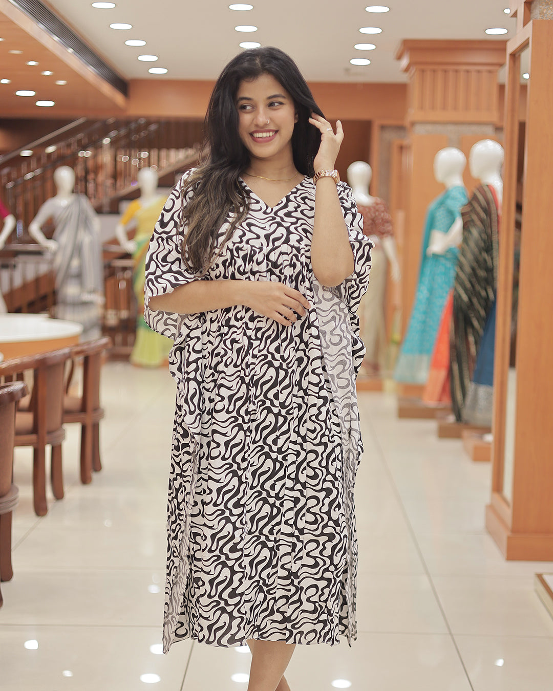 Women's Zebra Print Caftan  -R222