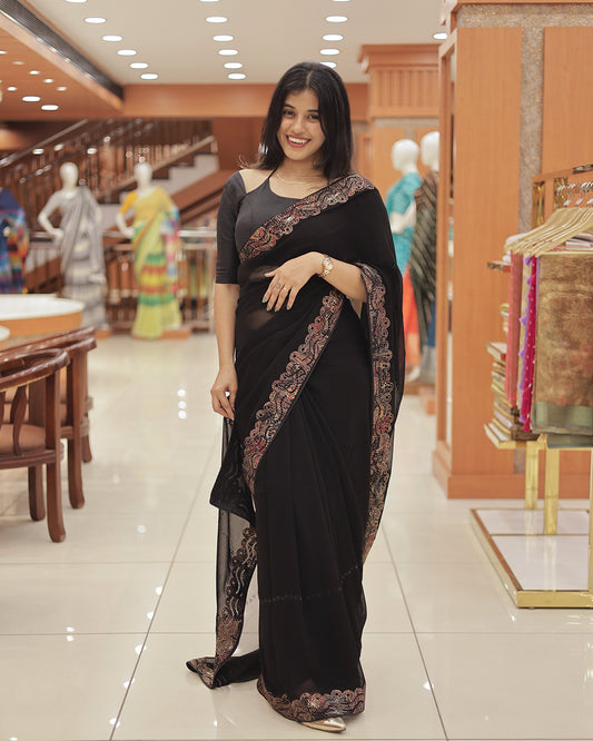 Georgette Designer Saree for Women-R223