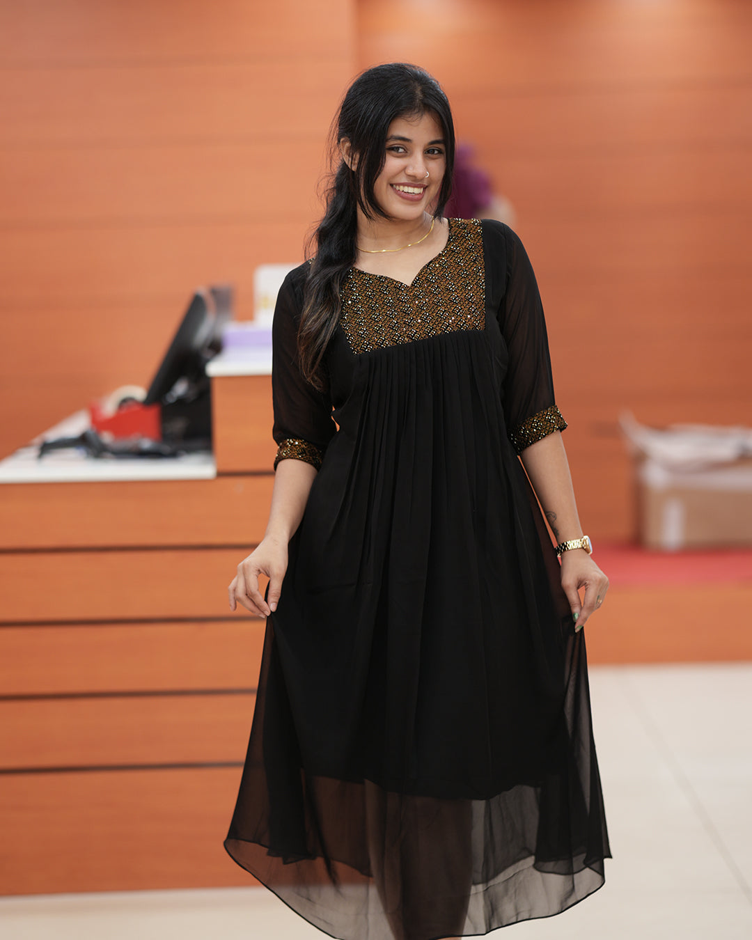 Women's Georgette Aline Kurti - R235