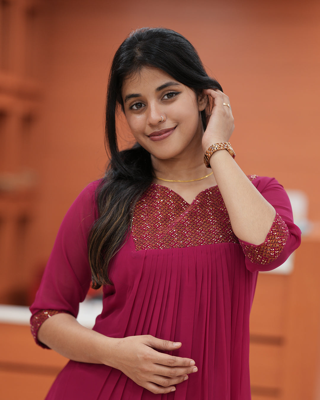 Women's Georgette Aline Kurti - R235