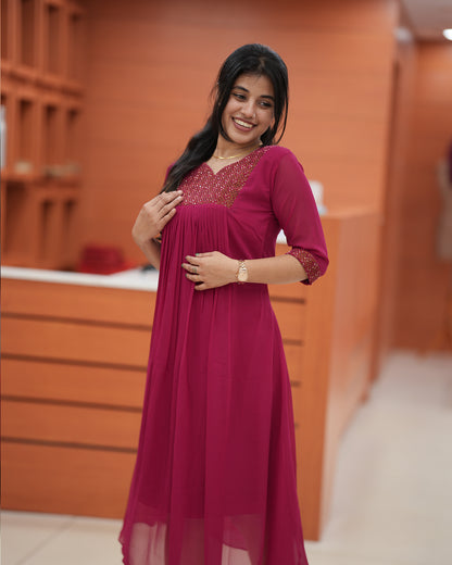 Women's Georgette Aline Kurti - R235