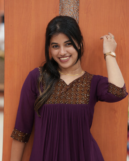 Women's Georgette Aline Kurti - R235