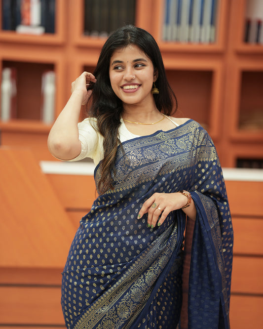Women's Vichithra Silk Saree in Brocade design- R239