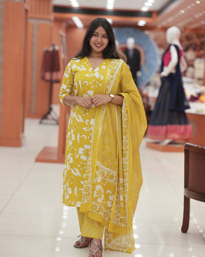 Women's Pure Cotton 3-Piece Salwar Suit Set -R249