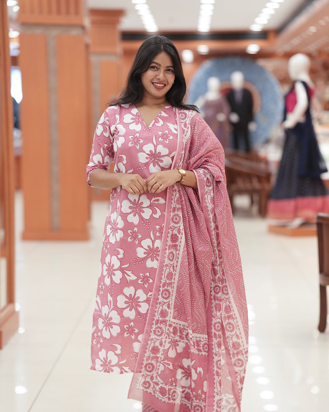 Women's Pure Cotton 3-Piece Salwar Suit Set -R249
