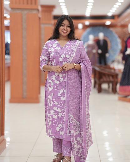 Women's Pure Cotton 3-Piece Salwar Suit Set -R249