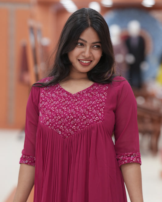 Women's Georgette Aline Kurti - R254