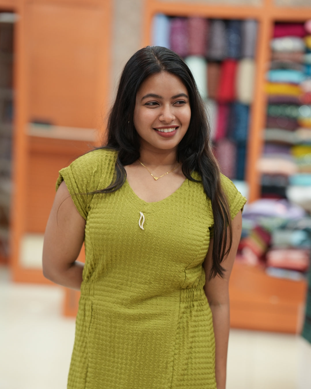 Women's Imported Zig Zag Frock -R258