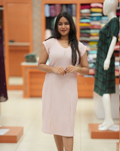 Women's Imported Zig Zag Frock -R258