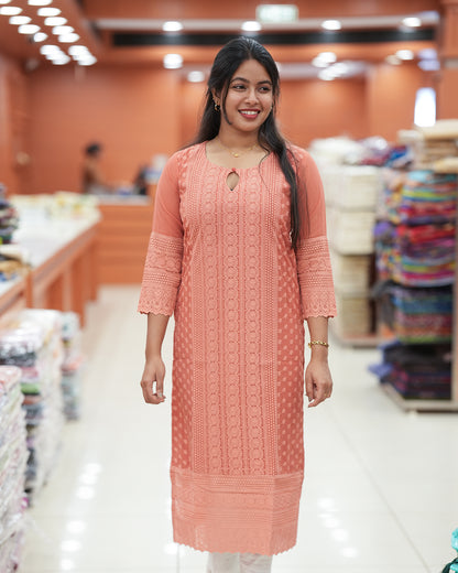 Women's Lucknowi Chickenkari Kurti -R259/1278