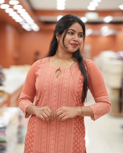 Women's Lucknowi Chickenkari Kurti -R259/1278
