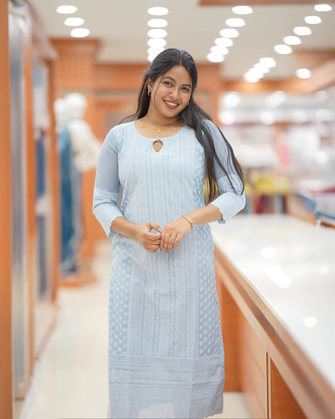Women's Lucknowi Chickenkari Kurti -R259/1278