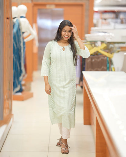 Women's Lucknowi Chickenkari Kurti -R259/1278