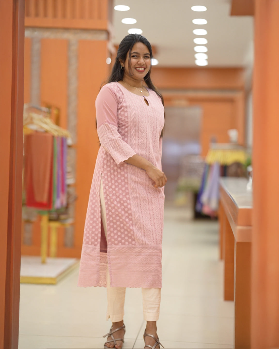 Women's Lucknowi Chickenkari Kurti -R259/1278