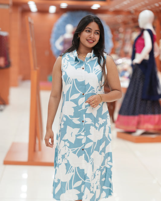 Women's Casual A-line kurti -R263