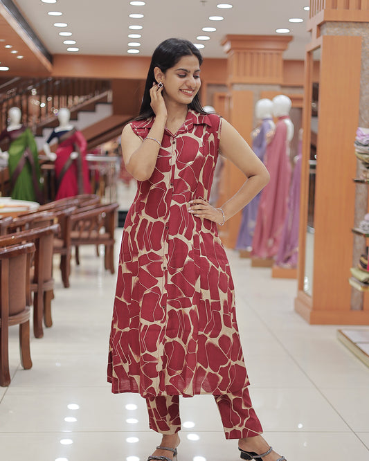 Women’s Printed Co-ord Set-R403