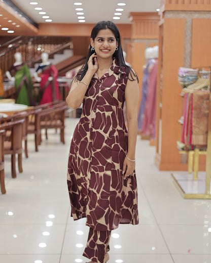 Women’s Printed Co-ord Set-R403