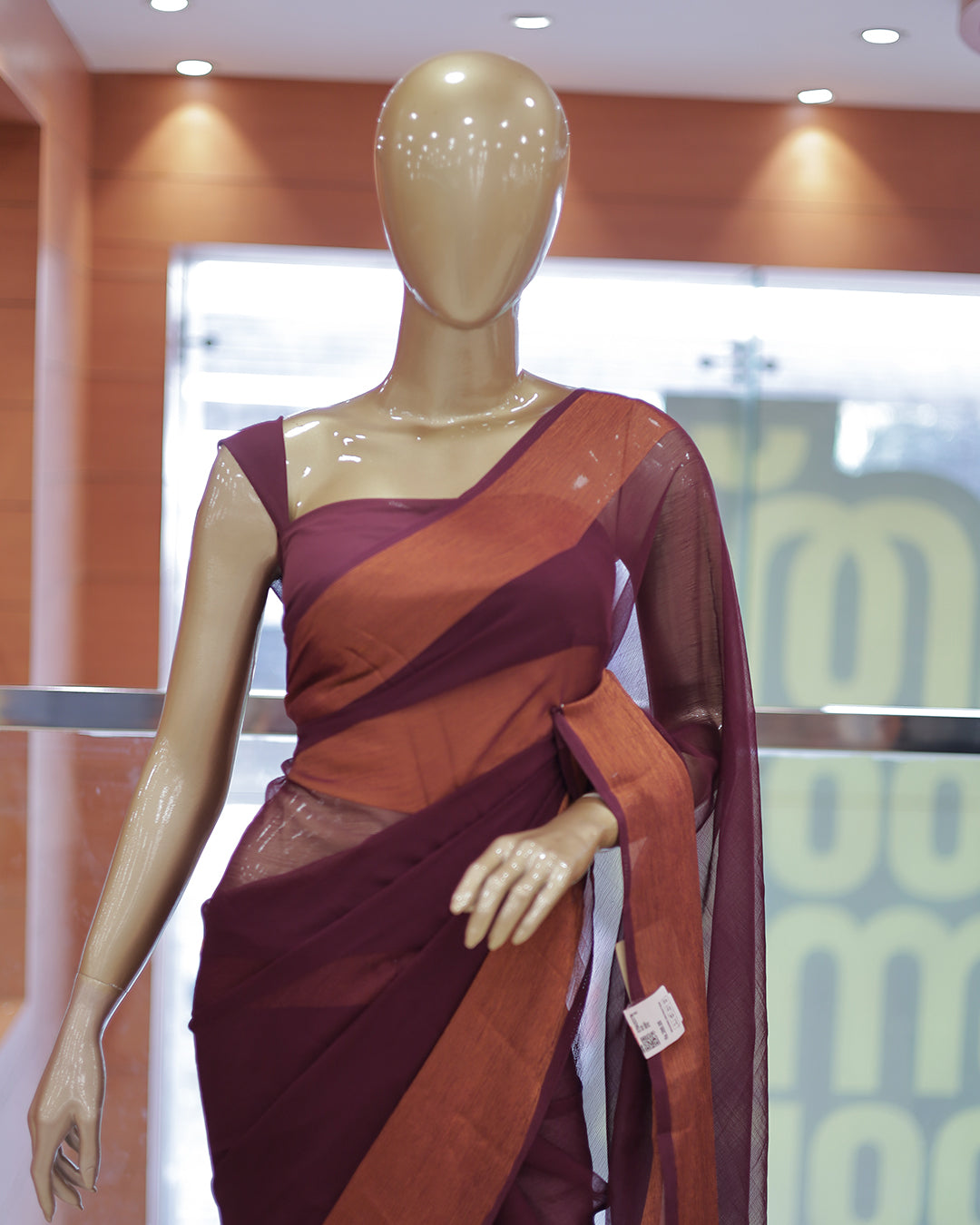 Elegant Women’s Chiffon Saree with Antique Border -DS01
