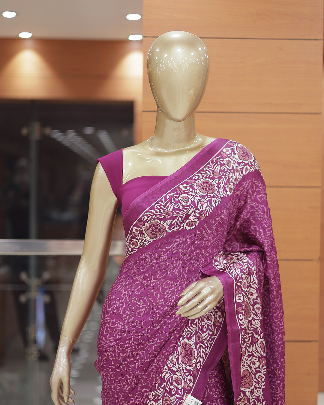 Women's Chiffon Floral Printed Saree -R419(D)