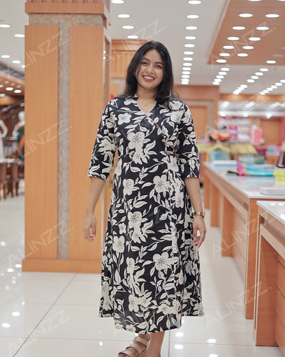 Women's wrap style Aline Kurti -R418