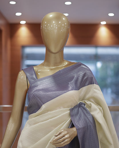 Womens Brocade Silks Saree contrast  - R424