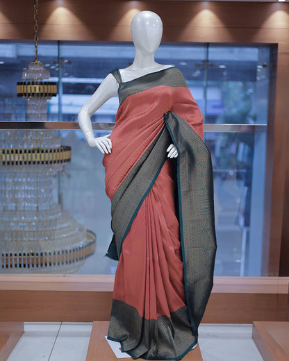 Womens Brocade Silks Saree - R428