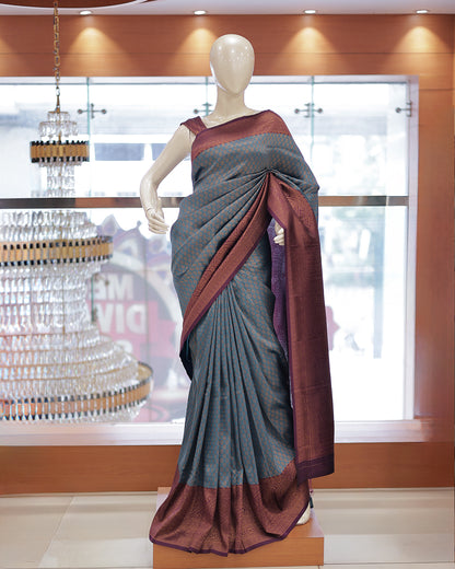 Womens Brocade Silks Saree - R428