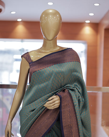 Womens Brocade Silks Saree - R428