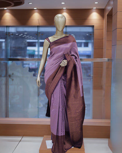 Womens Brocade Silks Saree - R428
