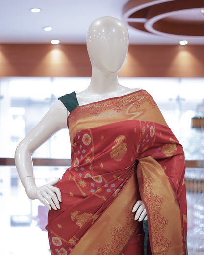 Elegant Semi Silk Saree for women with Rich Pallu – Violet- R435