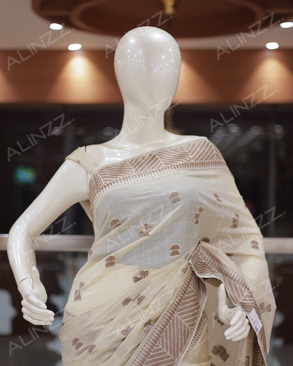 Womens Semi Jute Silk Saree -R439 (x)