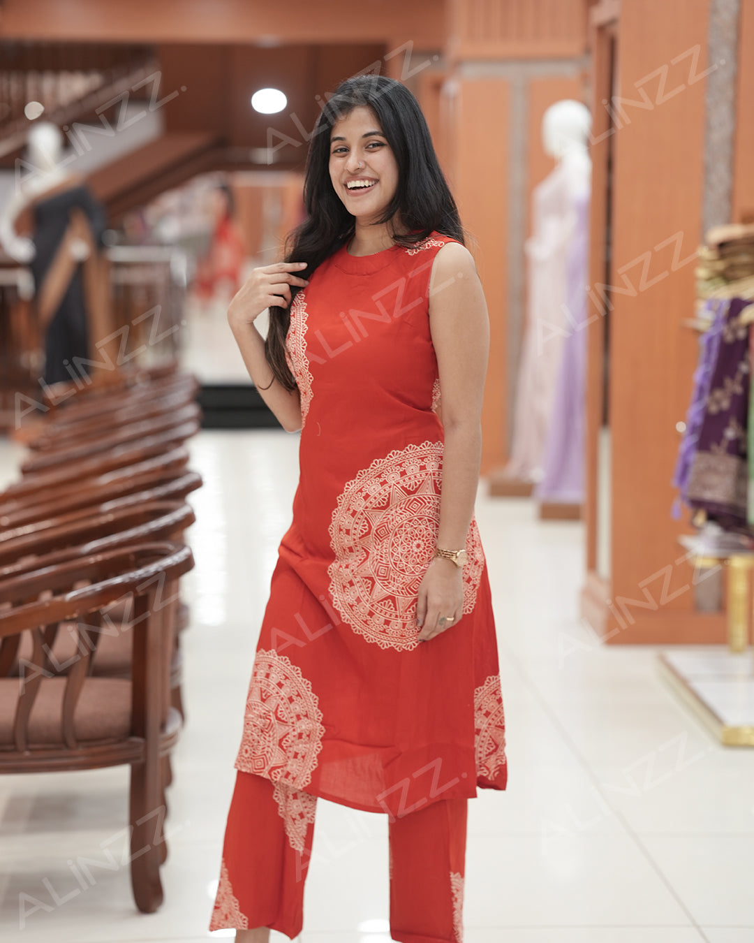 Trendy Rayon Floral Print Women’s Co-Ord Set -R442 (c)