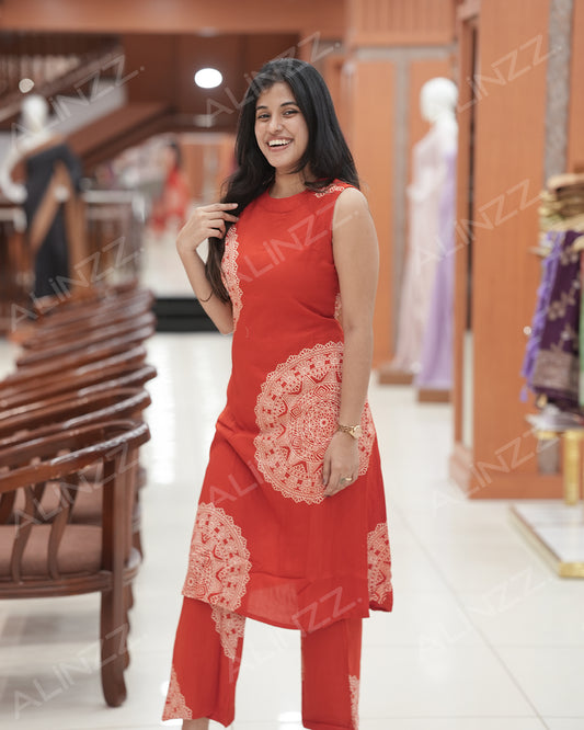 Trendy Rayon Floral Print Women’s Co-Ord Set -R442 (c)