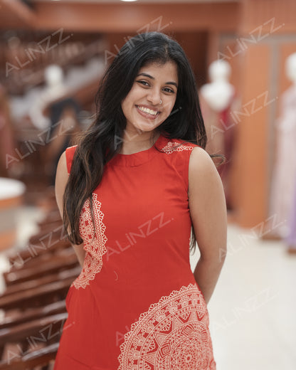 Trendy Rayon Floral Print Women’s Co-Ord Set -R442 (c)