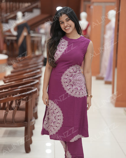 Trendy Rayon Floral Print Women’s Co-Ord Set -R442 (c)