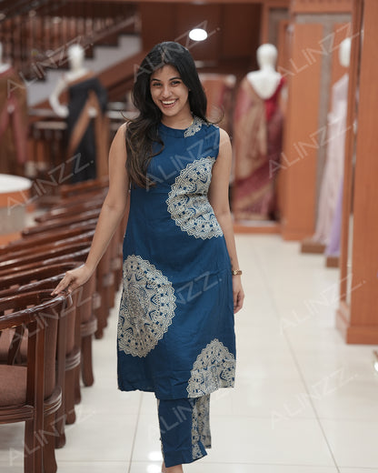 Trendy Rayon Floral Print Women’s Co-Ord Set -R442 (c)