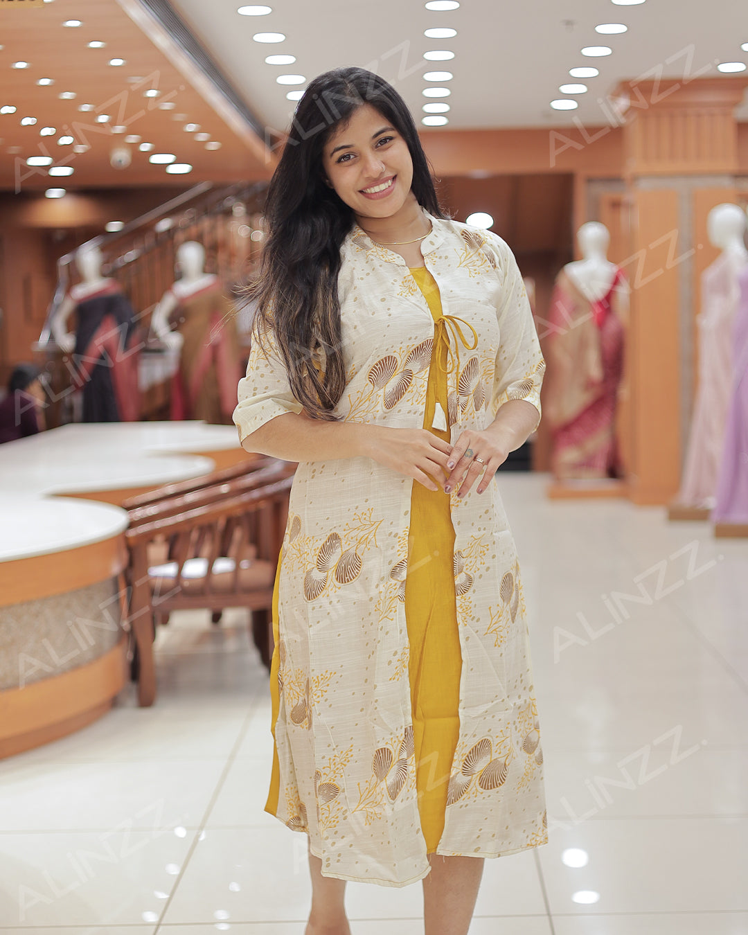 Women's A-Line Kurti with Jacket - R453(c)