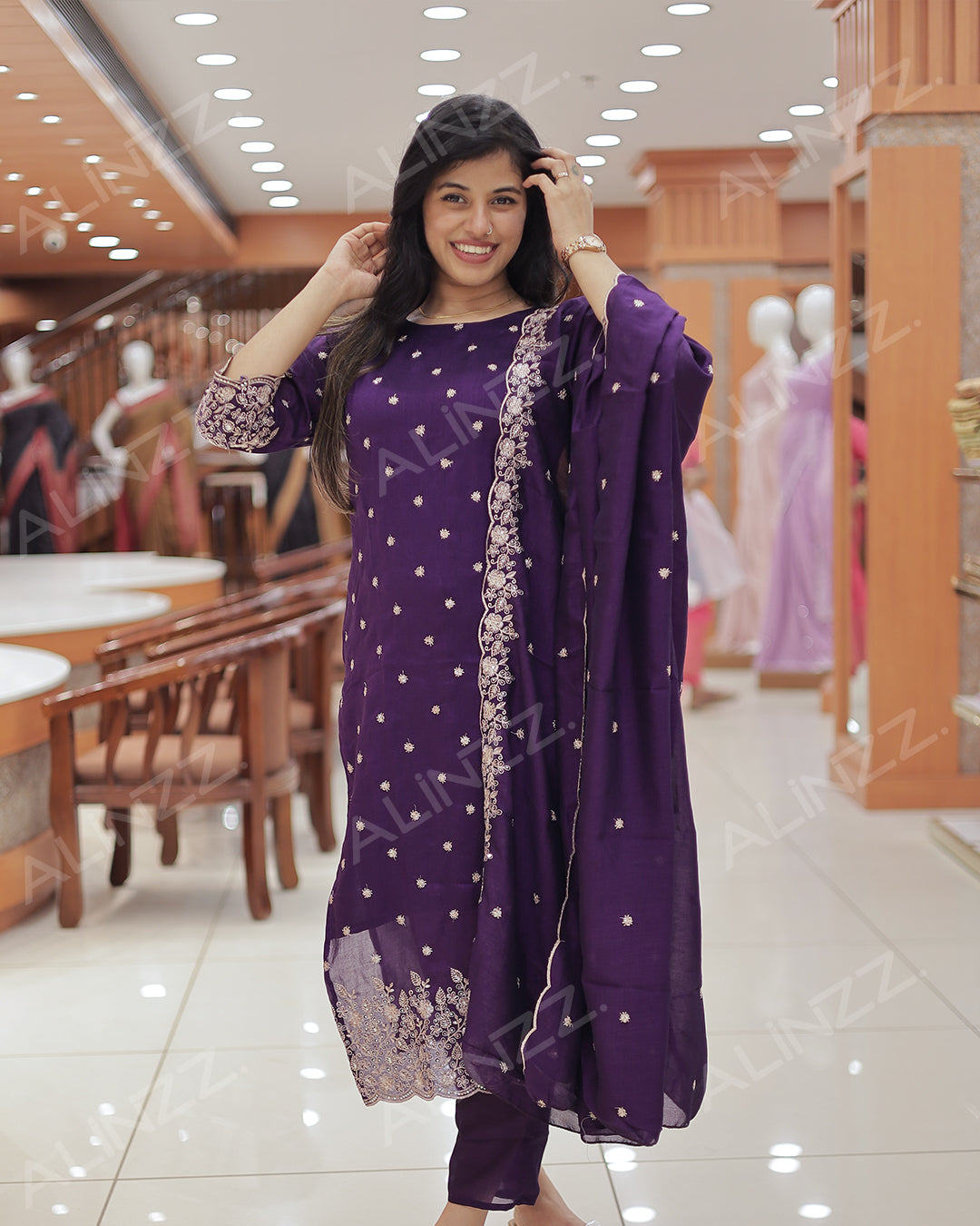 Women's 3-Piece Salwar Suit Set -R457