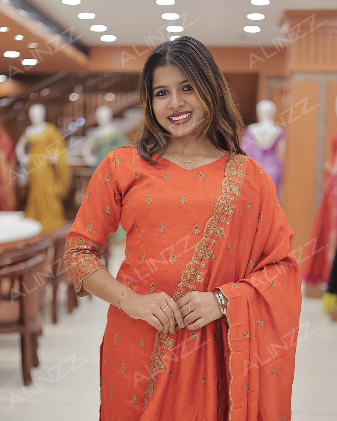 Women's Pure Cotton 3-Piece Salwar Suit Set -R458