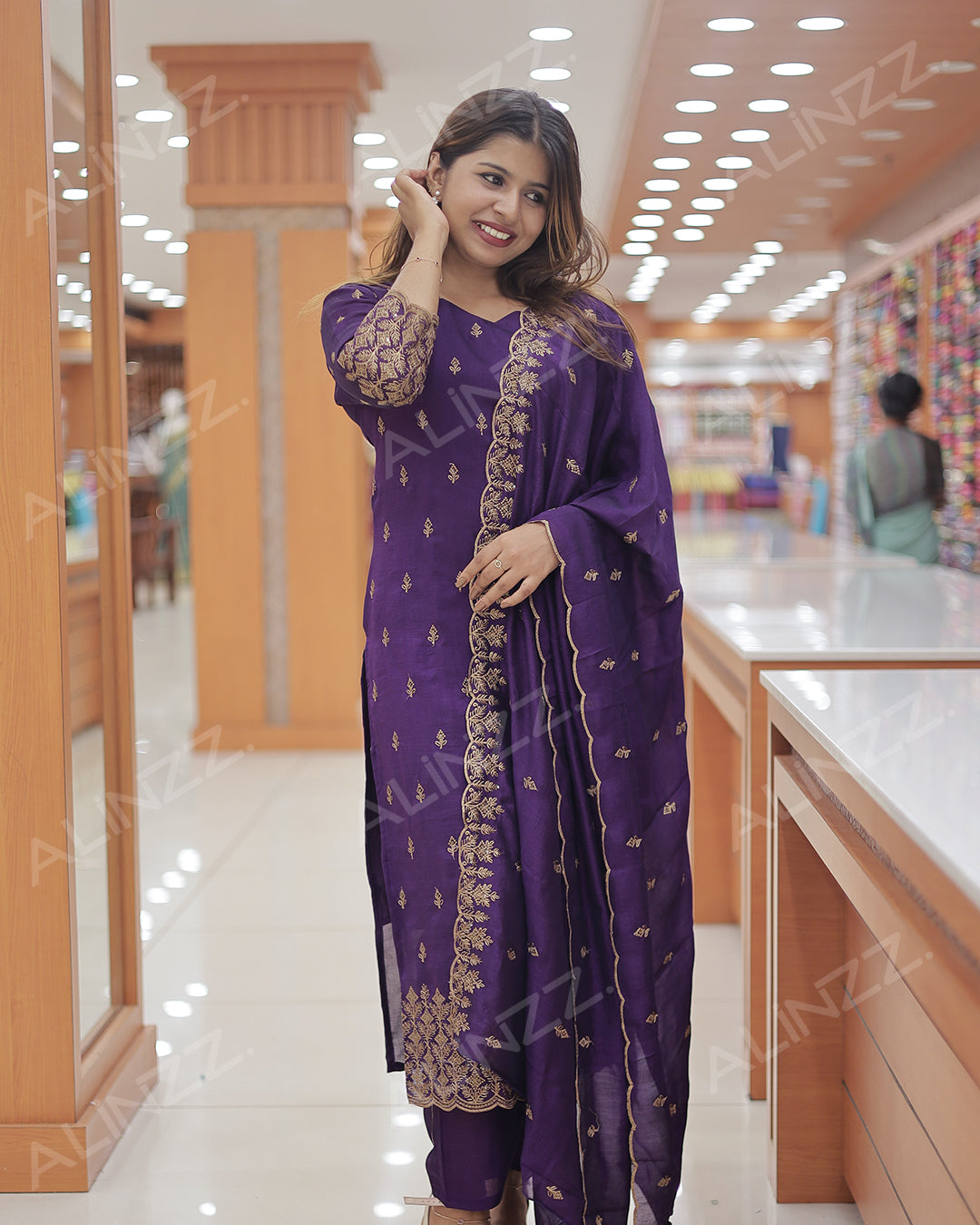 Women's Pure Cotton 3-Piece Salwar Suit Set -R458