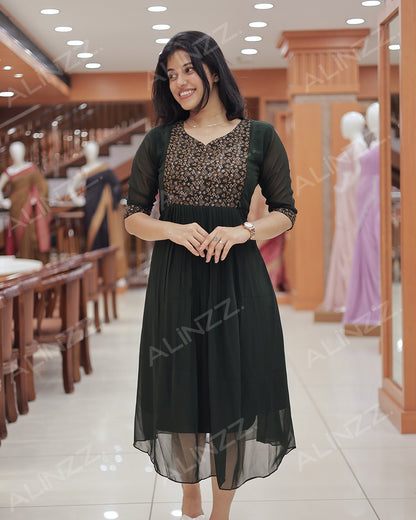 Elegant Georgette Feeding Kurti for Women- R459