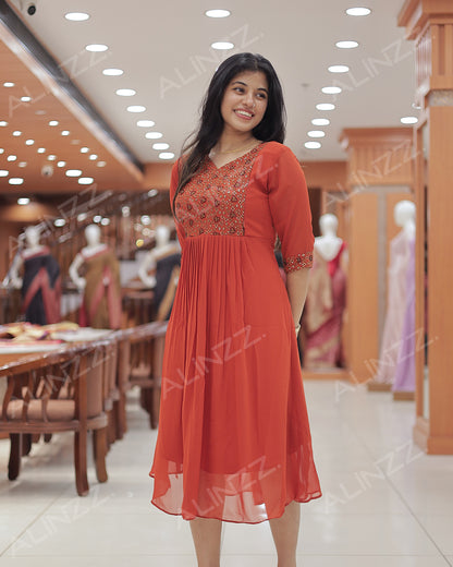 Elegant Georgette Feeding Kurti for Women- R459