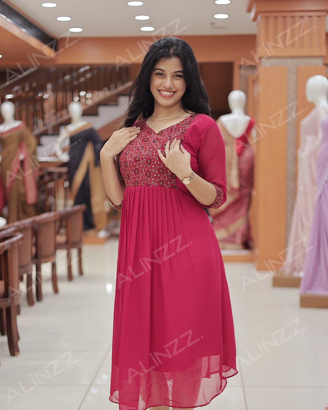 Elegant Georgette Feeding Kurti for Women- R459