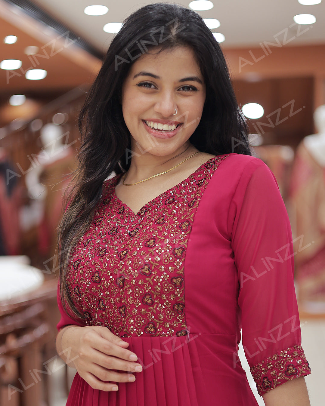 Elegant Georgette Feeding Kurti for Women- R459