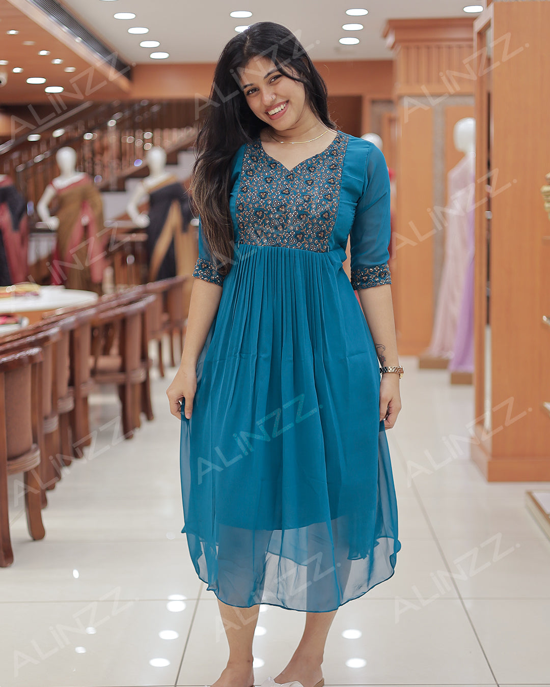 Elegant Georgette Feeding Kurti for Women- R459