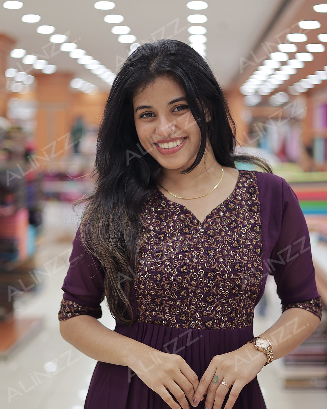 Elegant Georgette Feeding Kurti for Women- R459