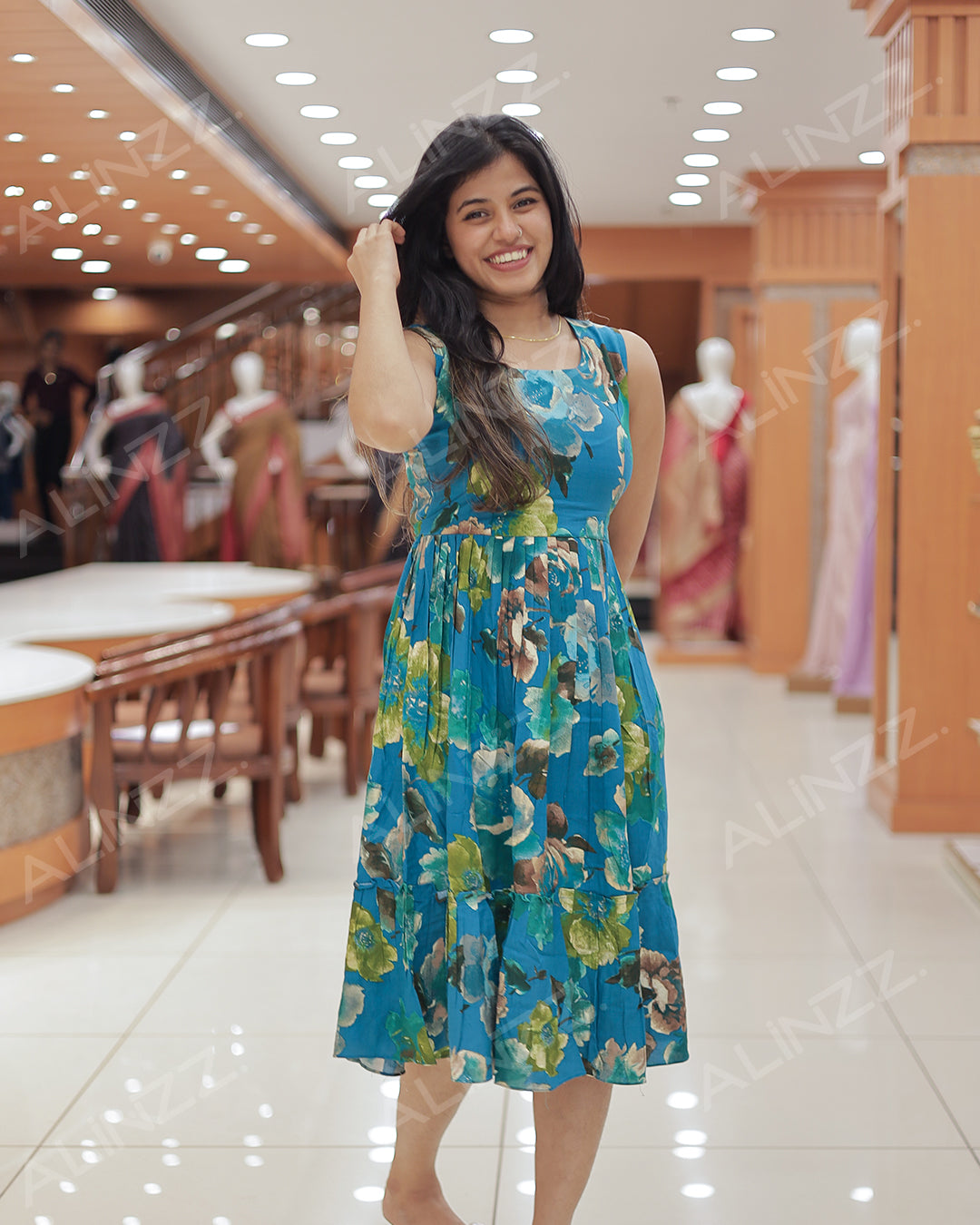 Women's print Frock - R464